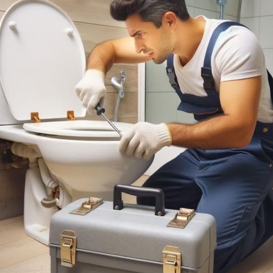 نصب ، تعویض و آب بندی کامل توالت فرنگی